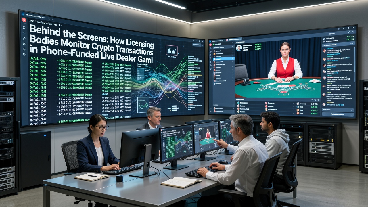 Detailed view of blockchain analysis tools monitoring phone-funded crypto flows in real-time dealer sessions