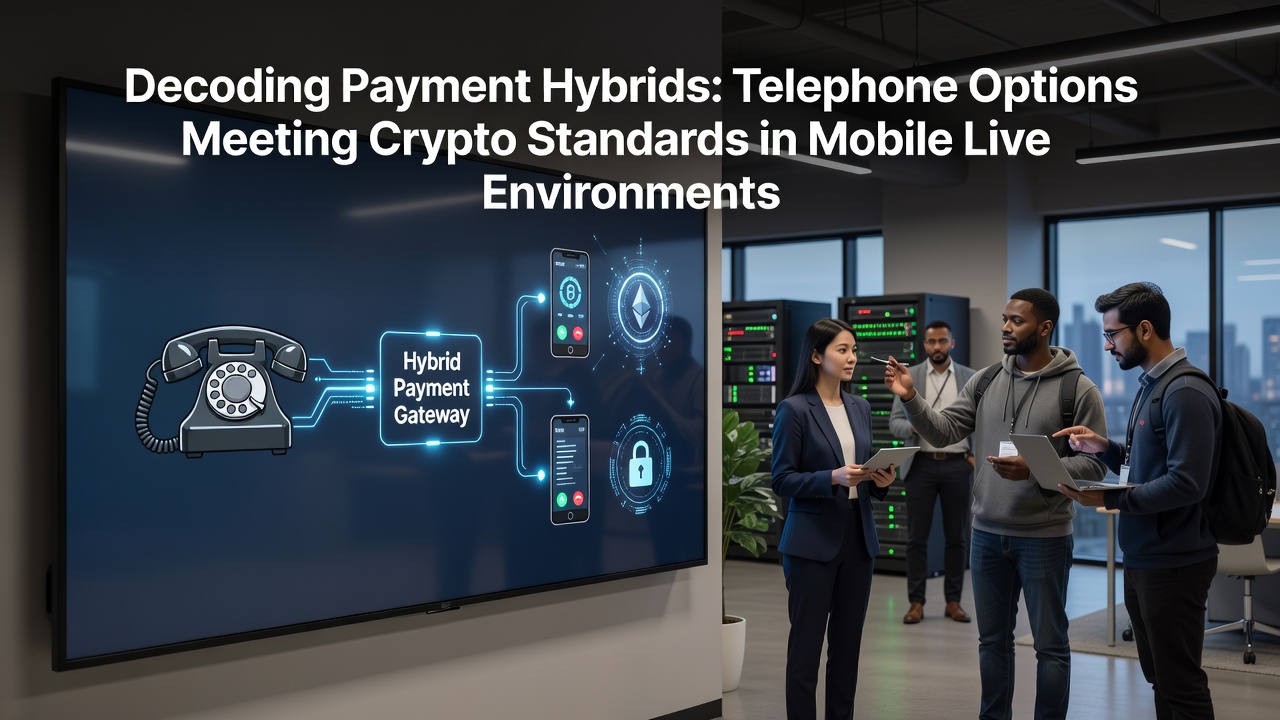 Illustration of hybrid payment flows between phone billing interfaces and crypto wallets on mobile live dealer platforms