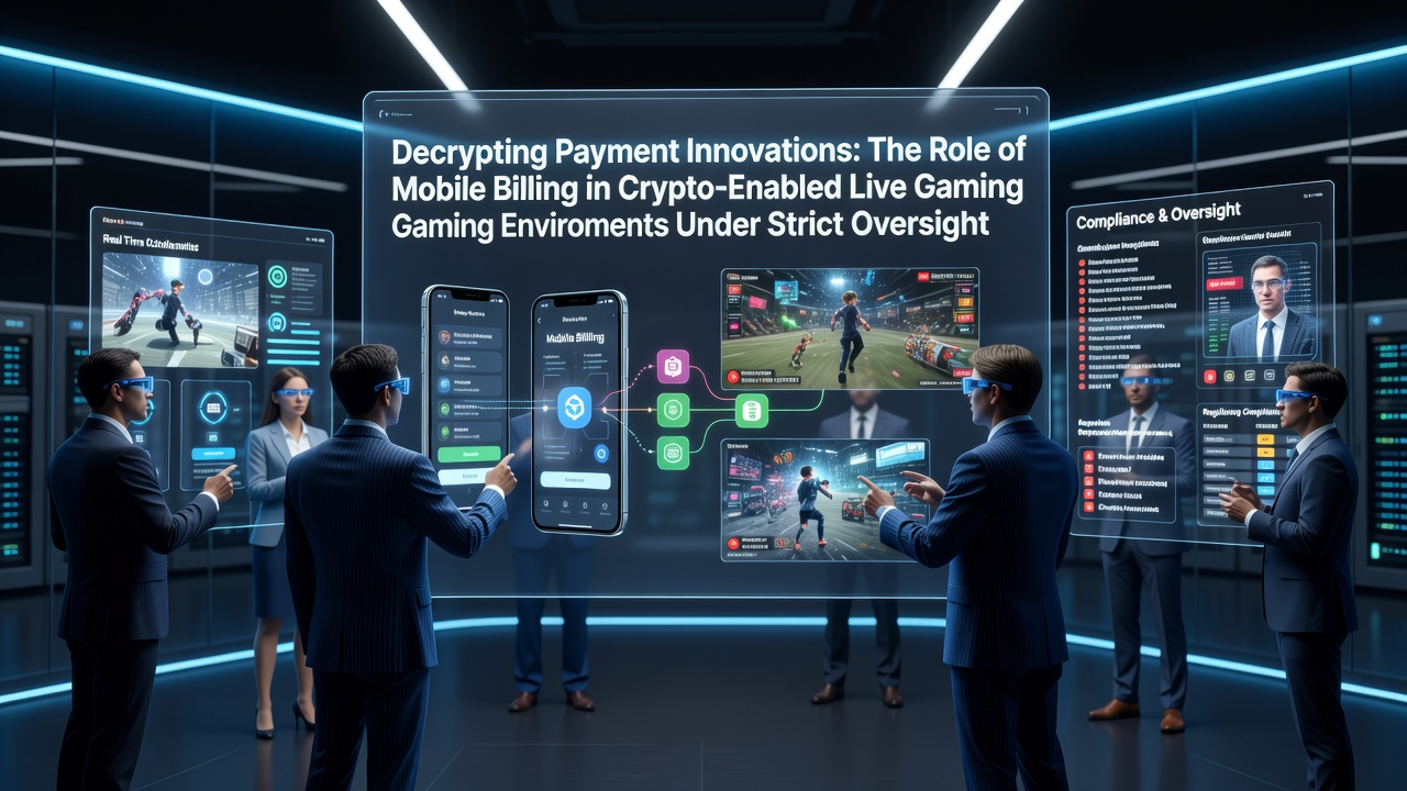 Illustration of mobile billing systems integrated with cryptocurrency transactions in live gaming platforms
