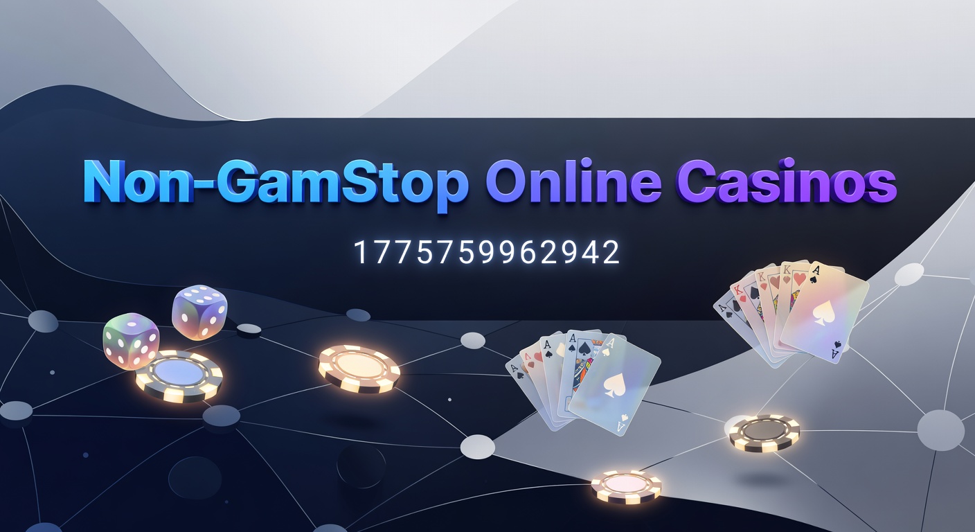 Vibrant digital interface of a non-GamStop online casino showcasing slots, live dealers, and crypto wallet integrations on a mobile screen