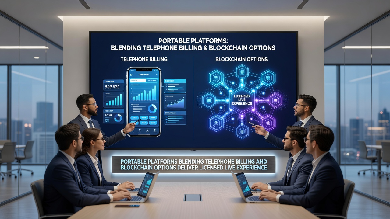 Live dealer table interface on portable device with blockchain settlement confirmation