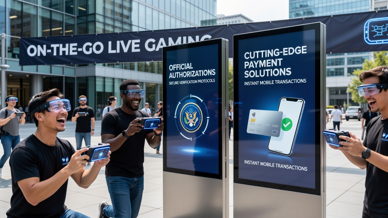 Mobile live gaming interface showing licensed crypto and phone payment options in action